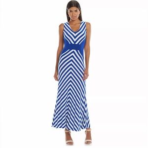 EUC Dana Buchman Striped Maxi Dress-Size 2/4